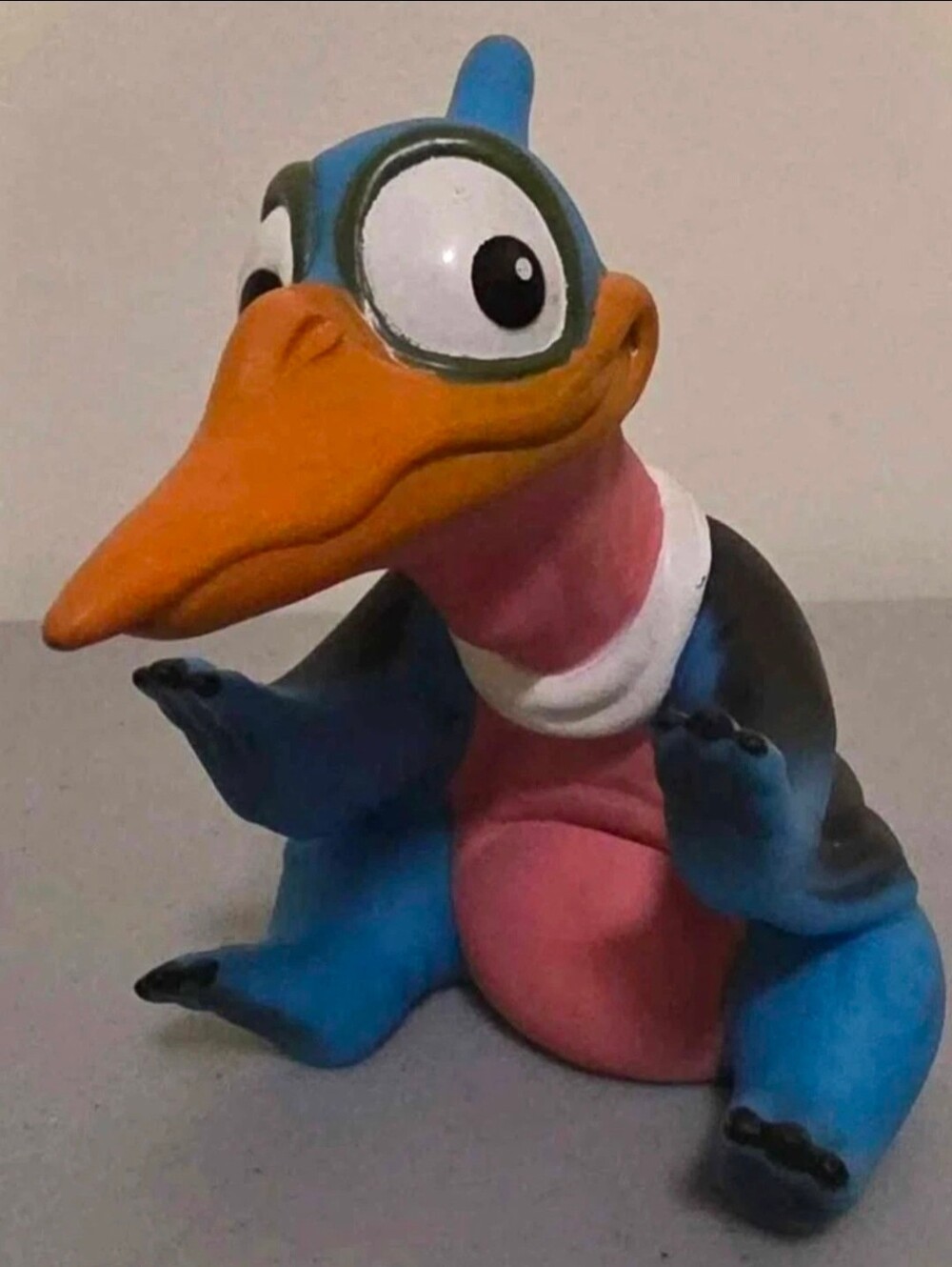 Colorful Blue & Pink Bird Figurine for Pet Decor